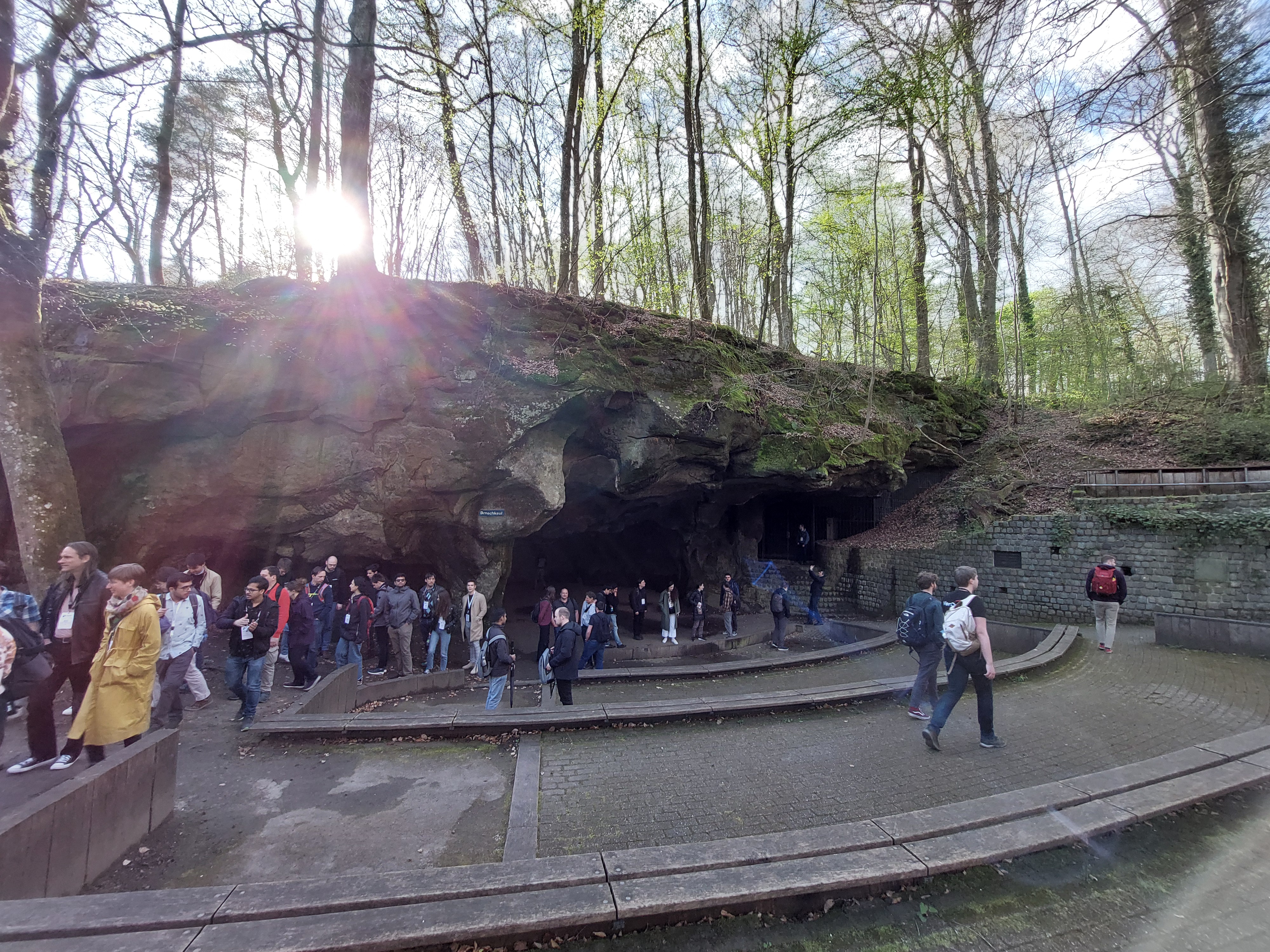 ETAPS participants visiting historic rock formations in Luxembourg